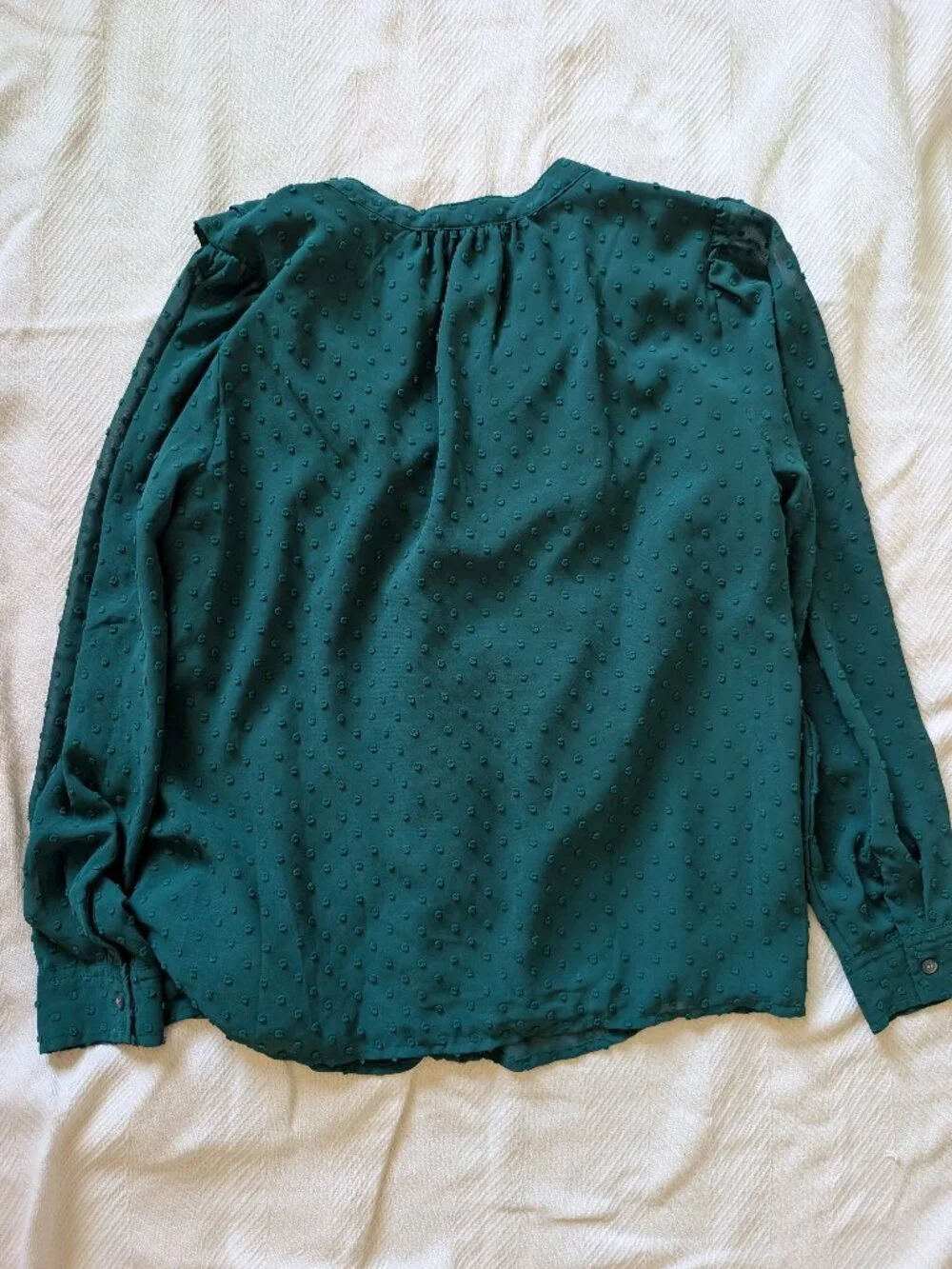 Green J-Crew button down blouse - size S